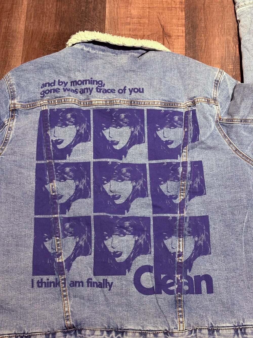 Taylor Swift 1989 Taylor's Version Clean Sherpa-Lined Denim Jacket - Picture 3 of 5
